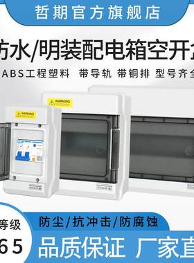 4位防水空开盒家用配电盒明装照明回路箱明装防水开关盒6p配电箱