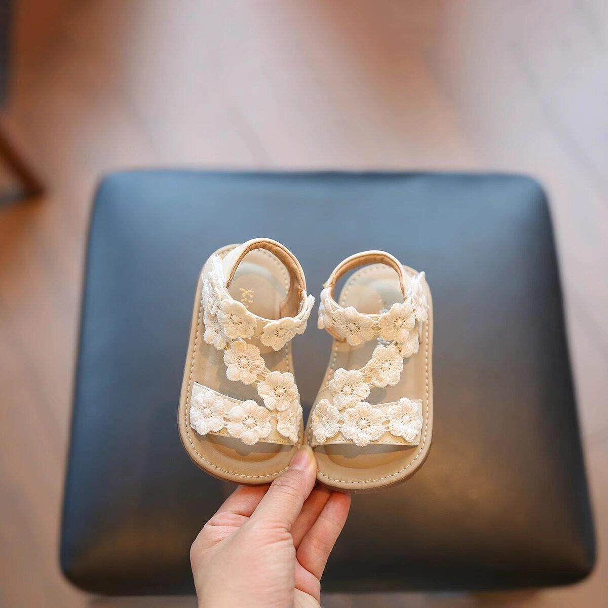 女童露趾软底防滑凉鞋夏季新款鞋子凉鞋1一2-3岁幼儿学步鞋软底鞋