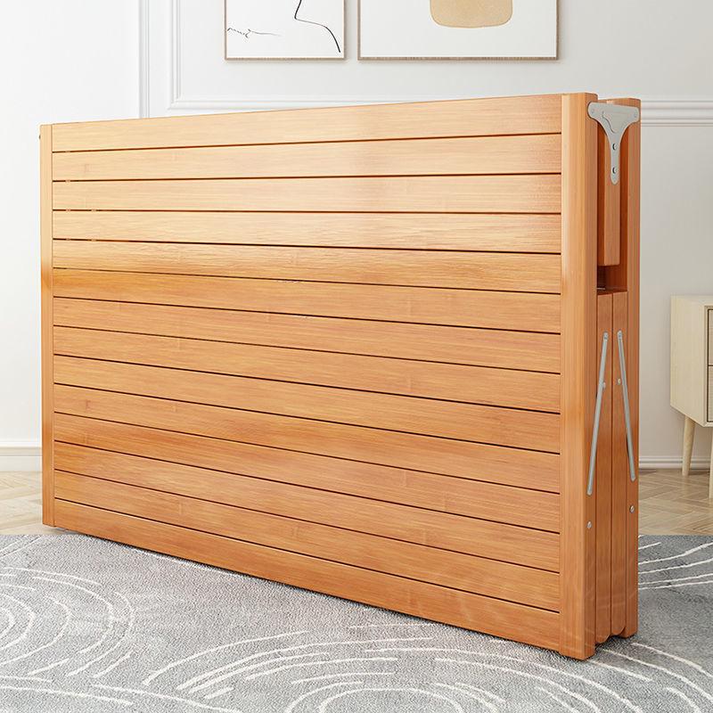 折叠床单人双人床成人家用加固简易硬板竹床办公室午休便携实木床