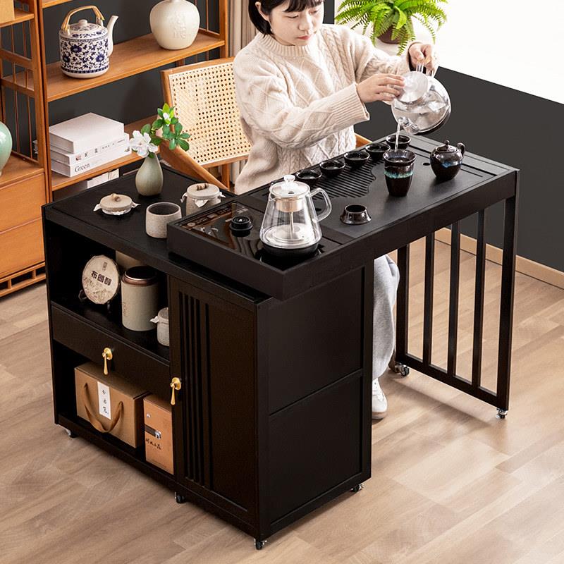 移动茶桌小茶台烧水壶一体家用2025新款高端阳台客厅茶几泡茶桌子