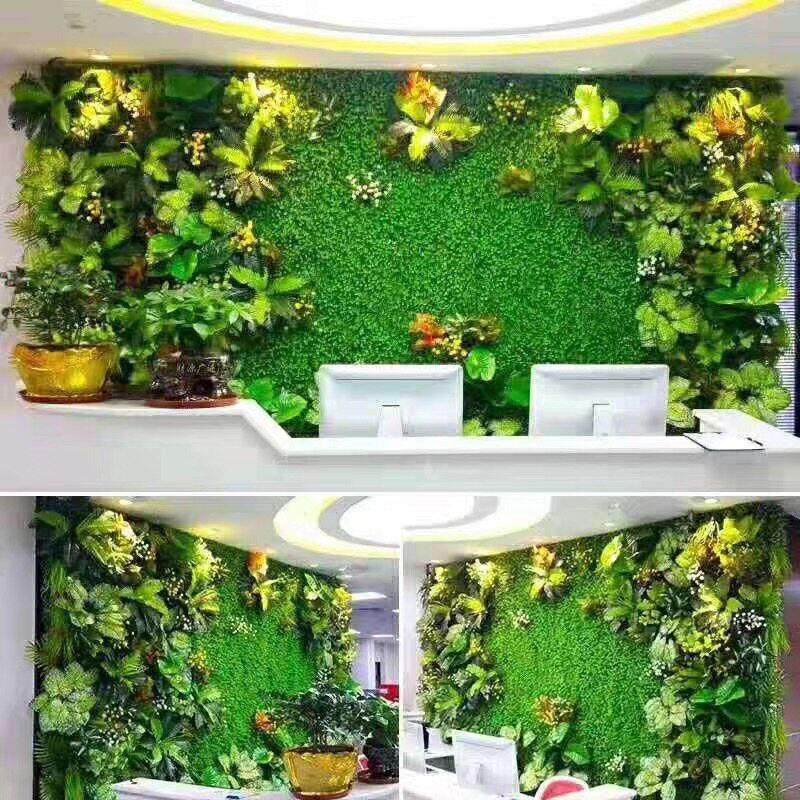 面装饰绿色塑料草坪植物墙假花室内阳台门头形象仿真草仿真植物墙