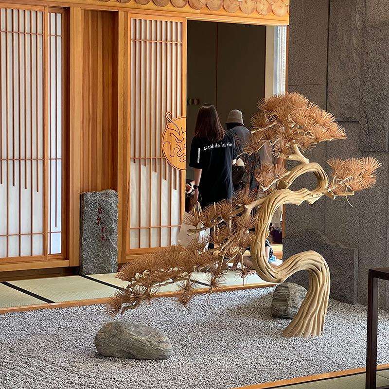 仿真松树迎客松大型雕刻松树假树牙签松室内装饰大堂酒店商场摆放图片