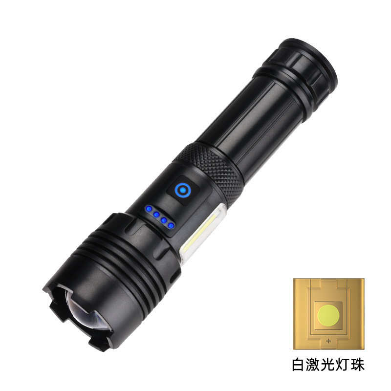 c手电筒type灯多功能灯强光-款新款侧侧手电筒输出白激光塑料变焦