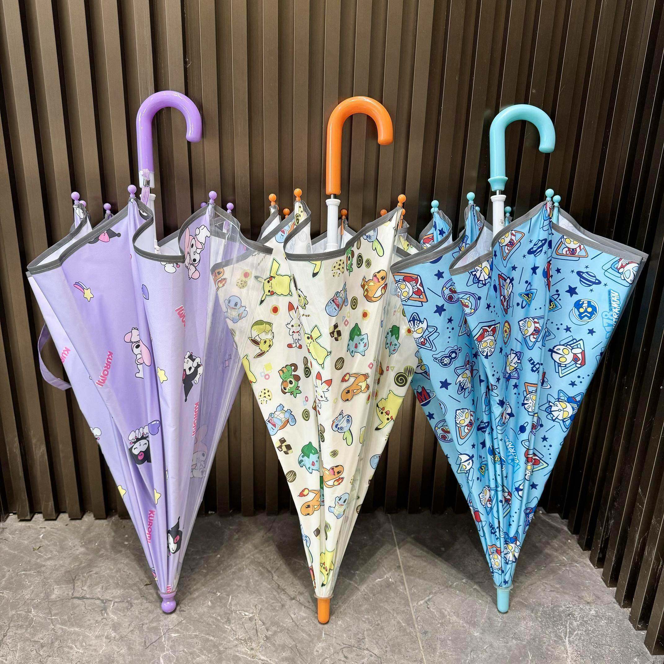 2025出口男童轻便长柄伞防夹手可爱宝宝中小朋友潮童卡通学生雨伞