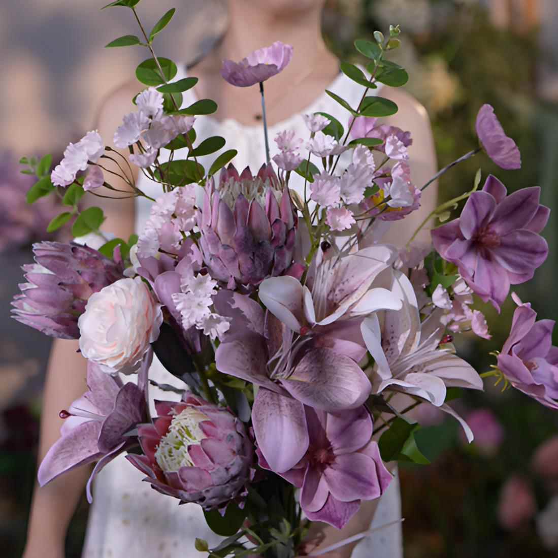 （莫兰迪）善用灰色寻找心灵的安宁主花是莫兰迪紫帝王百合铁线