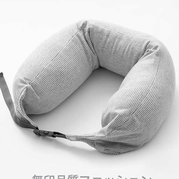 无名印男女u型枕颈部靠枕护颈枕飞机旅行车枕午睡趴睡颗粒u形枕