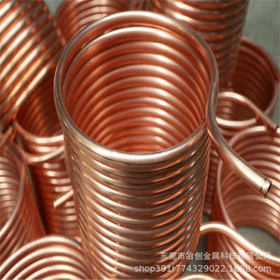 铜管加工 TP2紫铜管切断 散热铜管 可安图 做铜管折弯开孔焊接