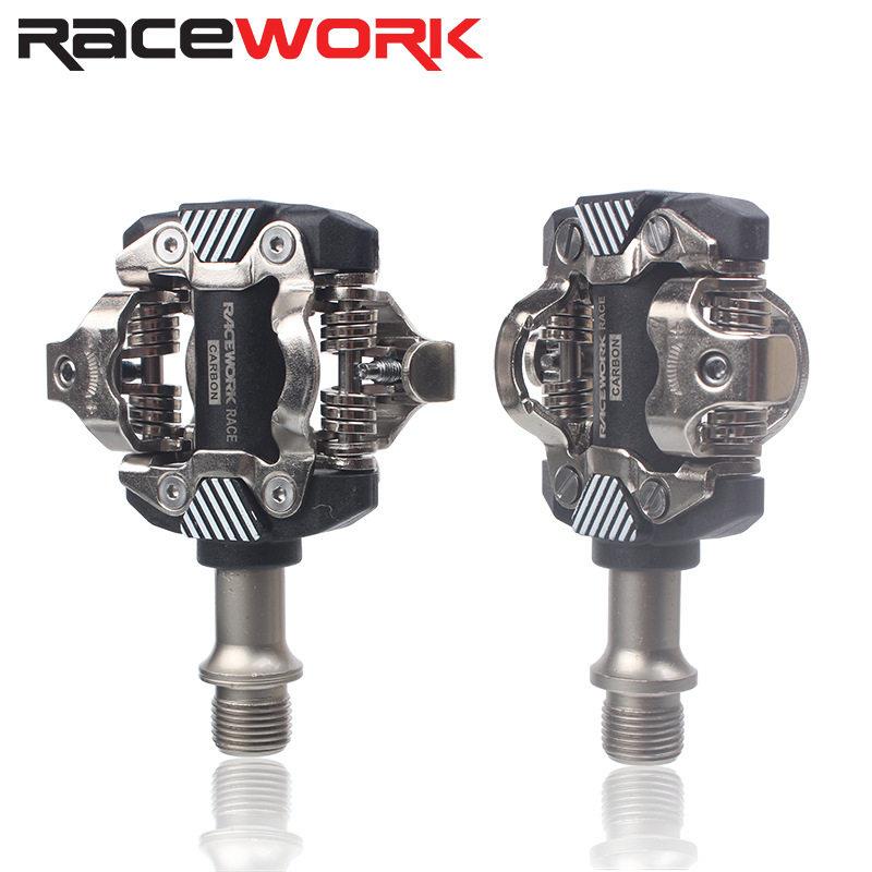 RACEWORK山地车自锁脚踏自行车锁踏超轻DU轴承SPD脚蹬M8100踏板