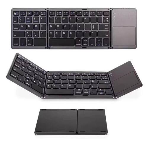 三折叠无线蓝牙带滑鼠触控板迷你键盘手机平板专用笔记本ipad打字