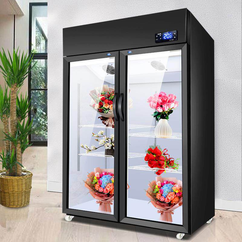 鲜花保鲜柜三门玻璃展示柜冷藏柜冰箱花店花卉冷柜冰柜商用鲜花柜