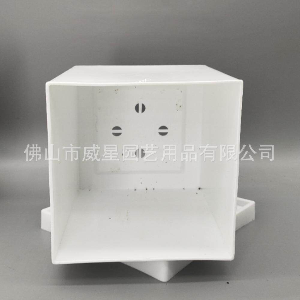 厂花家塑直销简约料花小四方盆形塑料花盆家用透小四方盆气桌面小