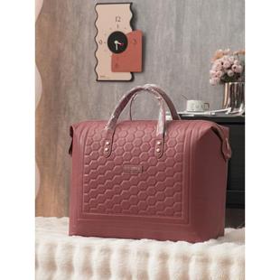 高端蚕丝被包装家纺羽绒被收纳袋压纹皮革手提袋可定制