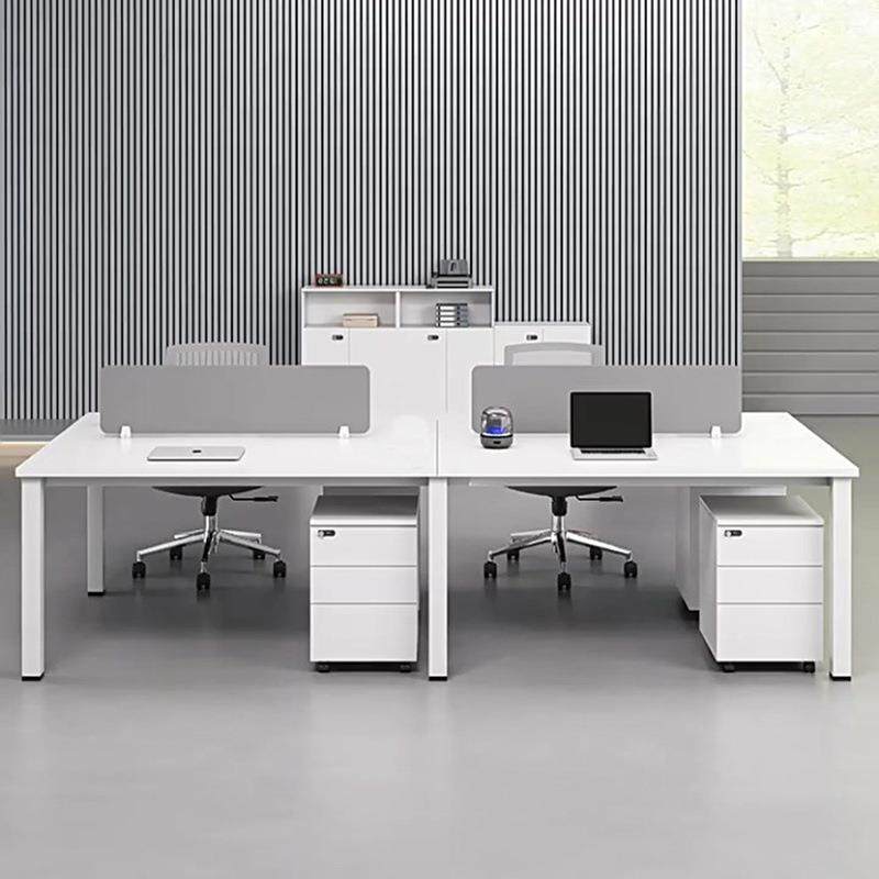 简约现代办公桌4人位办公家具职员电脑桌屏风工作位组合员工桌