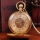 高端纯铜怀表机械覆古男款 全自动黄铜老上海古董金色定制可放照片