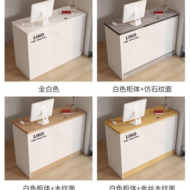 吧台收银台前台接待现代简约女服装店小型理发美甲小门面店铺