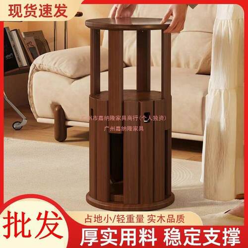 叠叠茶几家用仿实木多用途叠放组合餐厅圆凳餐桌板凳吃饭中式凳子