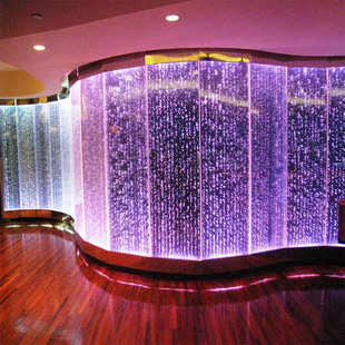 墙客厅力摆件型颜色水幕办公室入户门屏风气泡亚克画面uv玄关流水