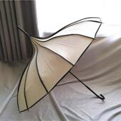 韩版 廷宝塔伞主长柄伞清新弯柄16骨抗宫风晴302雨伞婚庆公礼仪狄