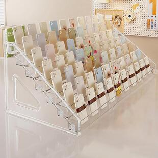 亚克力手机壳展示架多层柜台陈列货架阶梯式平板壳摆放架钢化膜架