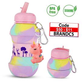 550ml Creative Silicone Water Bottle for Children Girls Boys