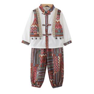 少数民族服装男童傣族服儿童异域风情演出服西双版纳西域公主女童