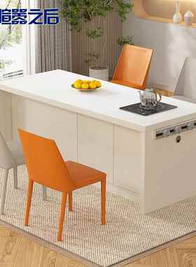 法式岩板台餐8E19-2桌体小户型家用一齐平岛台岛厨房中台岛台吧桌