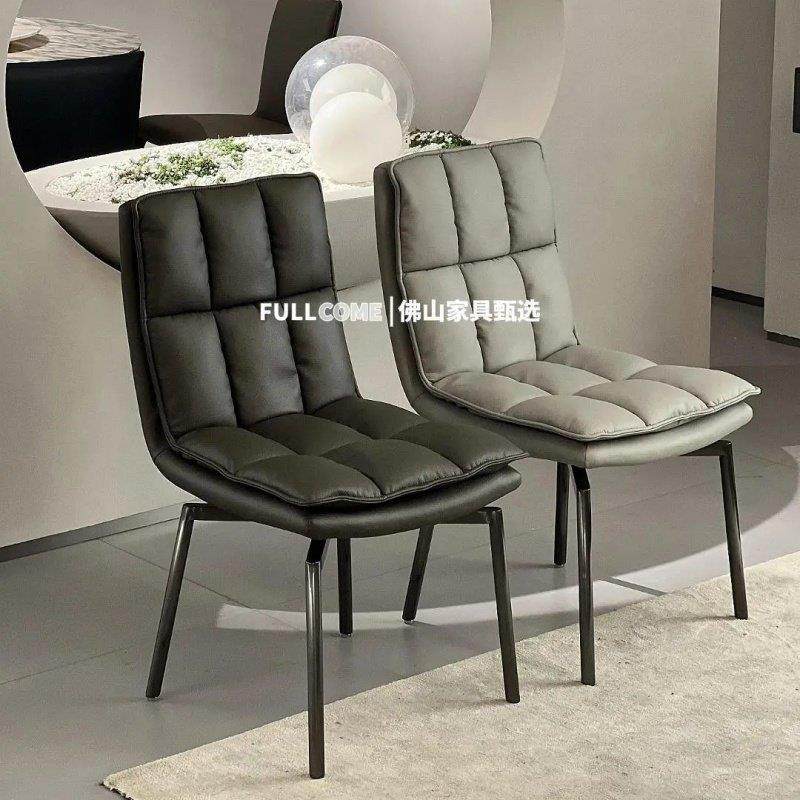 意式极简高级真皮家用饭厅可旋转餐桌椅子软包靠背小户型现代餐椅,住宅家具,餐椅,淘宝优惠券,粉丝福利购,淘宝优惠卷