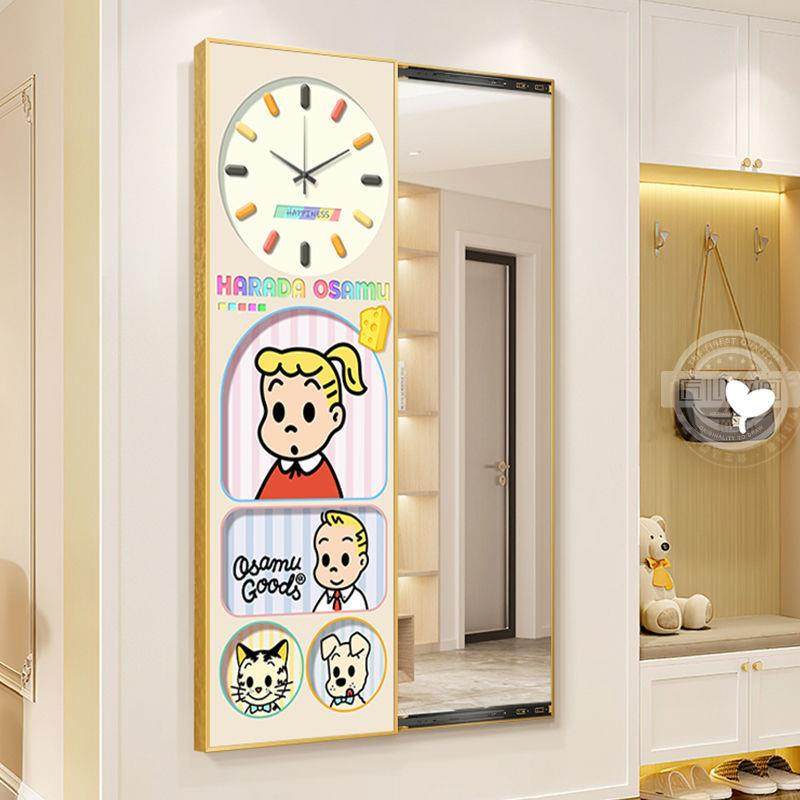 原治隐藏全身镜带钟表多巴胺形式试衣镜穿田SMX衣镜子画玄关装隐