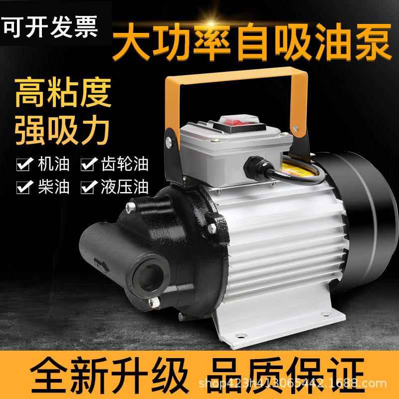 电动抽油泵12V24V220V自吸液压油齿轮柴机油泵多功能加油机自吸式