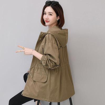 款女时连帽小个子风ZYI890W衣外套春秋尚新修身气质减龄中长款休