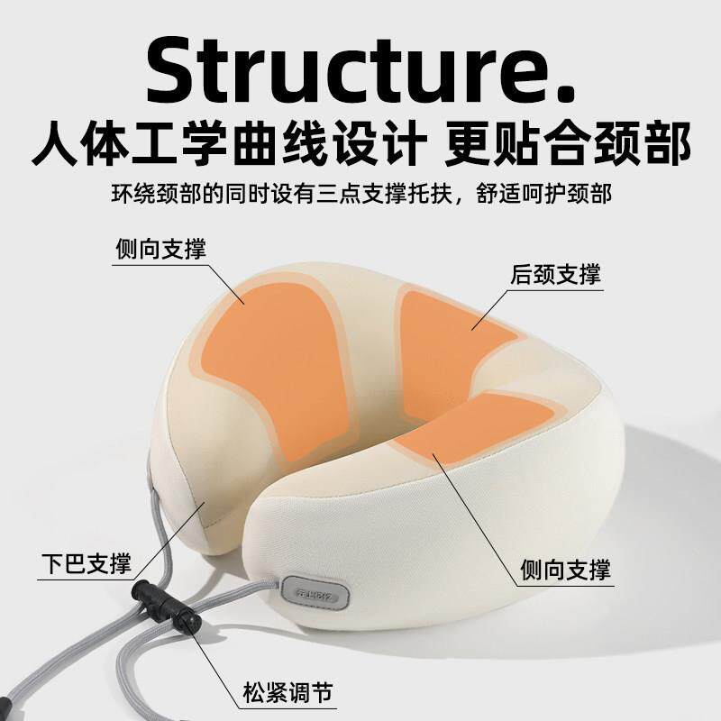 u枕行枕飞机护颈枕可携式颈椎TY40801觉脖子型旅靠枕记忆棉高铁坐