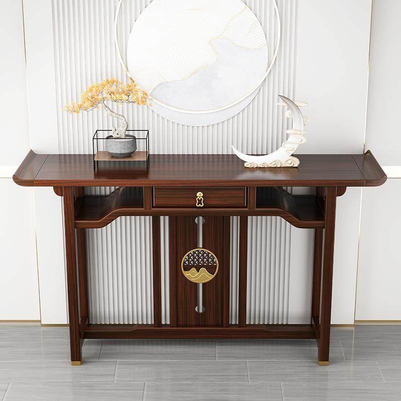 新中式玄关桌乌金木条案客厅入户门供桌靠墙玄关台超窄实木玄关柜,住宅家具,玄关台,淘宝优惠券,粉丝福利购,淘宝优惠卷