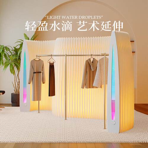 十八纸展会隔断屏风客厅假墙水滴屏风办公室屏风商用可折叠隔档板