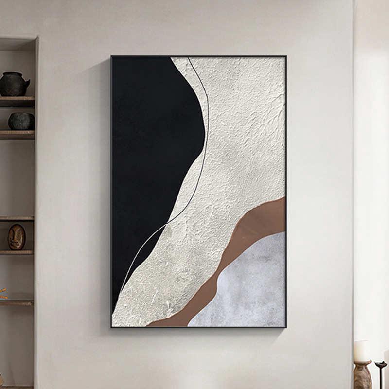 现代简约沙发背景墙装饰画抽象客厅挂画大幅落地画高档大气玄关画