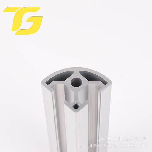 工业铝型材3030R 流水线弧形铝型材30*30半圆铝型材