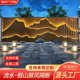 定制不锈钢假山屏风背景墙隔断新中式 山水画别墅林园室外假山影墙