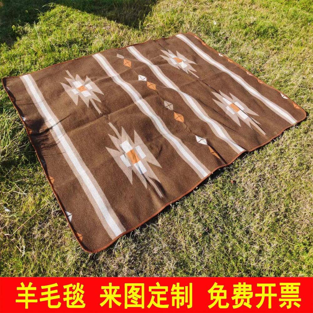 波西米亚毯印第安几何羊毛毯户外露营加厚保暖地毯盖毯沙发毯子