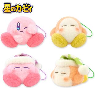 星之卡比圆滚滚MC公仔kirby毛绒书包玩偶挂件钥匙扣挂饰 日本正版
