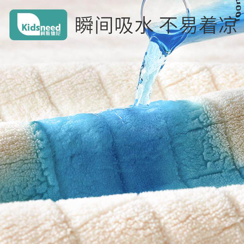 儿童浴巾带夏Fh($%ph(帽斗篷浴袍穿式婴吸水不掉毛宝宝新可生儿浴