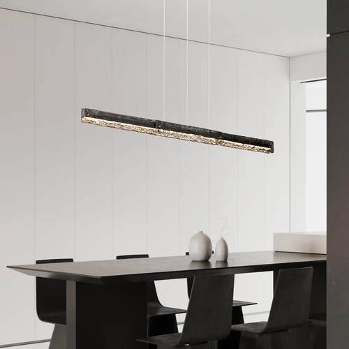 全铜意式代815简约餐厅吊玻灯创意氛时尚设计感璃围极简吧台长现