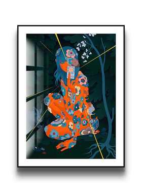 James Jean当代潮流版画小众艺术油画客厅书房装饰画卧室墙壁挂画