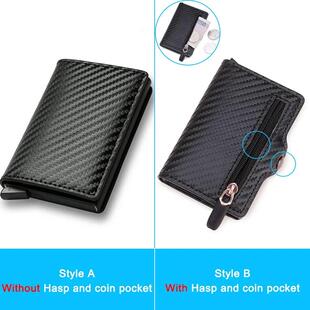 Rfid Aluminum Men Wallet Card Holders Purse Carbon Fiber Men
