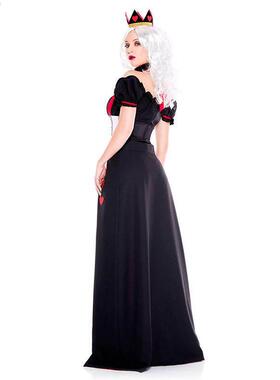 欧美万圣节cosplay红心公主女王爱丽丝梦游仙境红桃皇后礼服