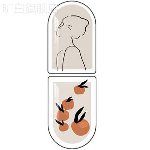 饰画现代简约走廊过道挂画北欧艺术感客厅挂画高级进门壁画 玄关装