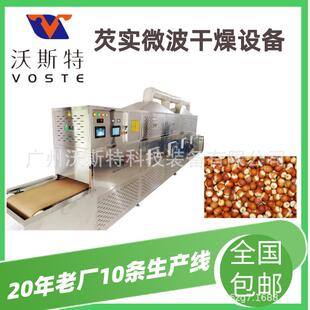 多功能芡实微波干燥设备隧道式莲子烘干机薏米熟化设备