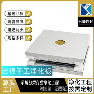 无尘实验室车间阻燃洁净板 兴盛手工岩棉净化板 手工岩棉夹芯彩钢