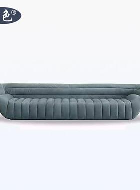 意式沙发香蕉科技布三人北欧简约现代设计师布艺懒人免洗科技布