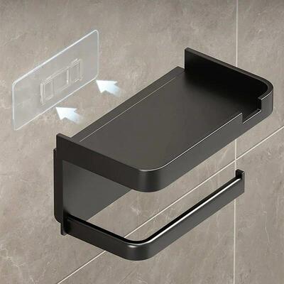 Toilet Paper Holder Plastic Storage Rack Kitchen Towel Place