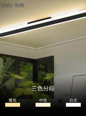 炬胜led吸顶灯 亚克力长条壁灯走廊过道玄关灯现代简约楼梯阳台灯