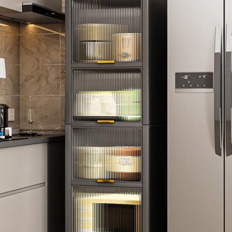 厨房置物架波夹缝款落地MRmNp2Q8多层纳柜多功能储物柜微炉橱柜子